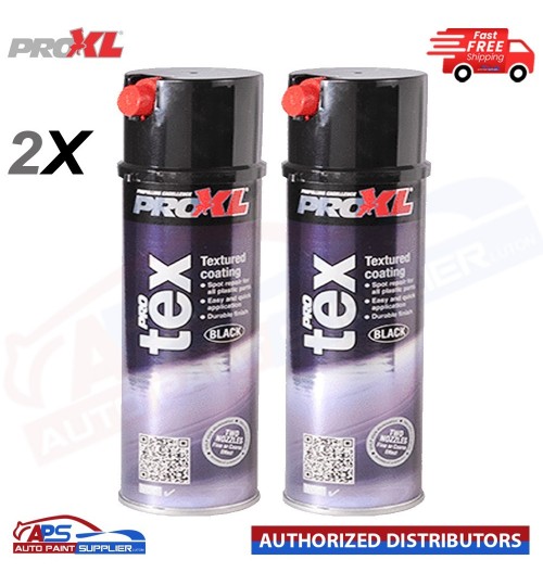 2X PROXL PROTEX TEXTURE COATING BLACK AEROSOL 500ML -PROXL BUMPER PLASTIC TRIM